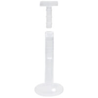 Barra Labret trasparente in Bioplast con filettatura Push-Fit su sfondo bianco