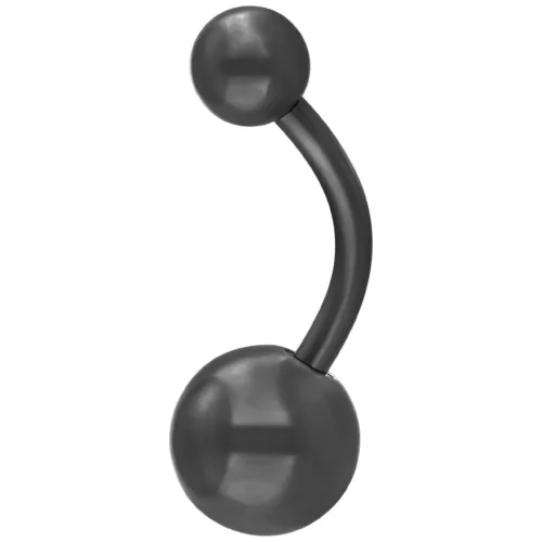 Bananabell nero in titanio su sfondo bianco