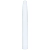Dilatatore bianco in PTFE su sfondo bianco, lunghezza 90 mm