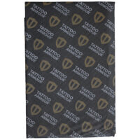 Foglio Tattoo Armour nero con loghi dorati, taglia XL