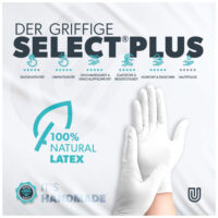 Guanti unisex in lattice bianchi di Wildcat su sfondo grigio