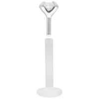 Micro Labret cristallino in Bioplast con Push Fit su sfondo bianco