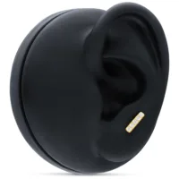 Cristallo in Oro 14K per Piercing all'Orecchio Accessorio per piercing all'orecchio in oro con 5 cristalli chiari su sfondo nero