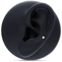 Attacco in oro 14K con cristallo chiaro su modello di orecchio nero