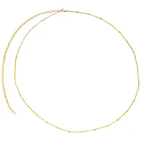 Catene per il ventre a due file in oro su sfondo bianco