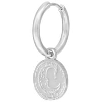 Orecchini argento con motivo lunare su sfondo bianco