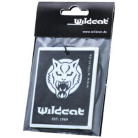 Wildcat deodorante per auto dal design classico Deodorante Wildcat nero con logo del lupo, confezionato in pellicola trasparente