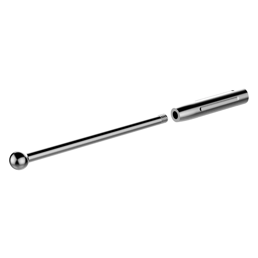 Spilli Edge Drive argentati, lunghi e sottili su sfondo bianco