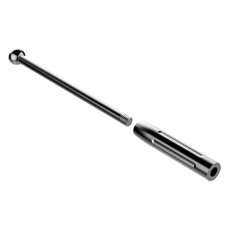 Perni Edge Drive argentati su sfondo bianco, lungo perno con punta rotonda
