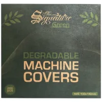 Confezione verde di coperture per macchine biodegradabili, 200 pezzi