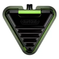 Pedale Delta triangolare in verde chiaro e nero su sfondo bianco