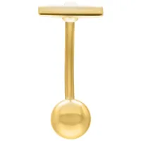 Bananabell Piercing dorato, spessore 1,6 mm, lunghezza 12,0 mm, su sfondo bianco