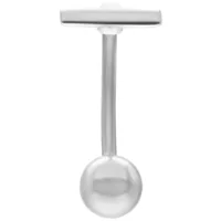 Micro Bananabell Piercing in argento su sfondo bianco