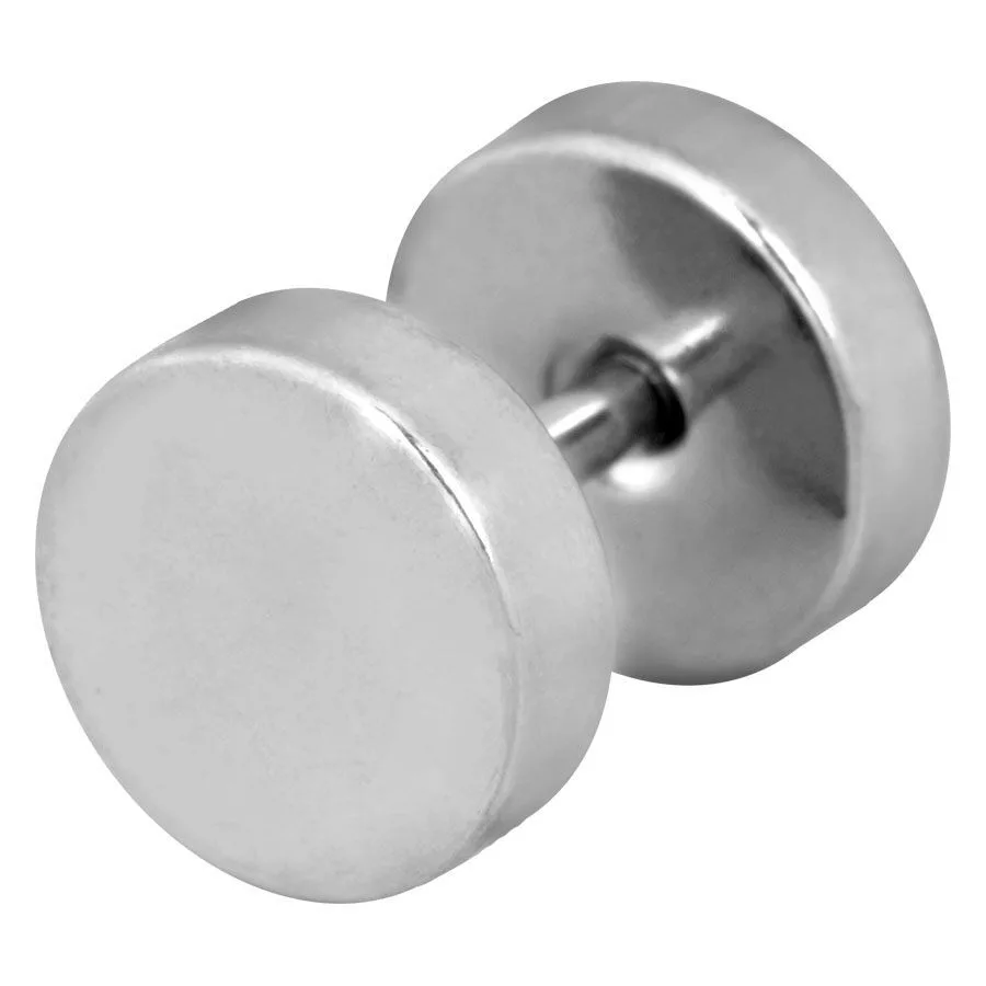 Lush Fake Plug in acciaio chirurgico argento Lush Fake Plug in acciaio chirurgico argento su sfondo bianco