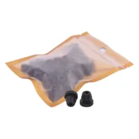 Schwarze Silikon-Nippel in Beutel