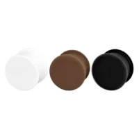 Tre Kaos Softwear Hollow Plugs in silicone in nero, bianco e marrone su sfondo bianco