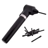 Inkmixer nero con bastoncini di ricambio su sfondo bianco
