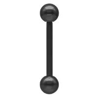 Barbell nero con due sfere su sfondo bianco