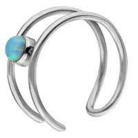 Moonlight Lipcuff in argento chirurgico con pietra opale blu