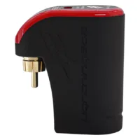 Alimentatore Fk Irons Lightning Bolt nero/rosso in alluminio su sfondo bianco