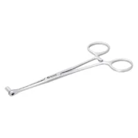 Strumento Septum Close End argento su sfondo bianco