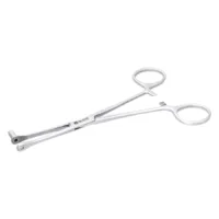 Strumento Septum Close End in argento su sfondo bianco