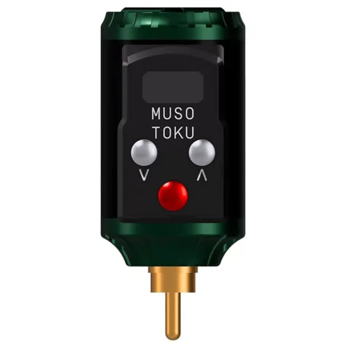 Rover R-1 RCA batteria verde con display nero su sfondo bianco