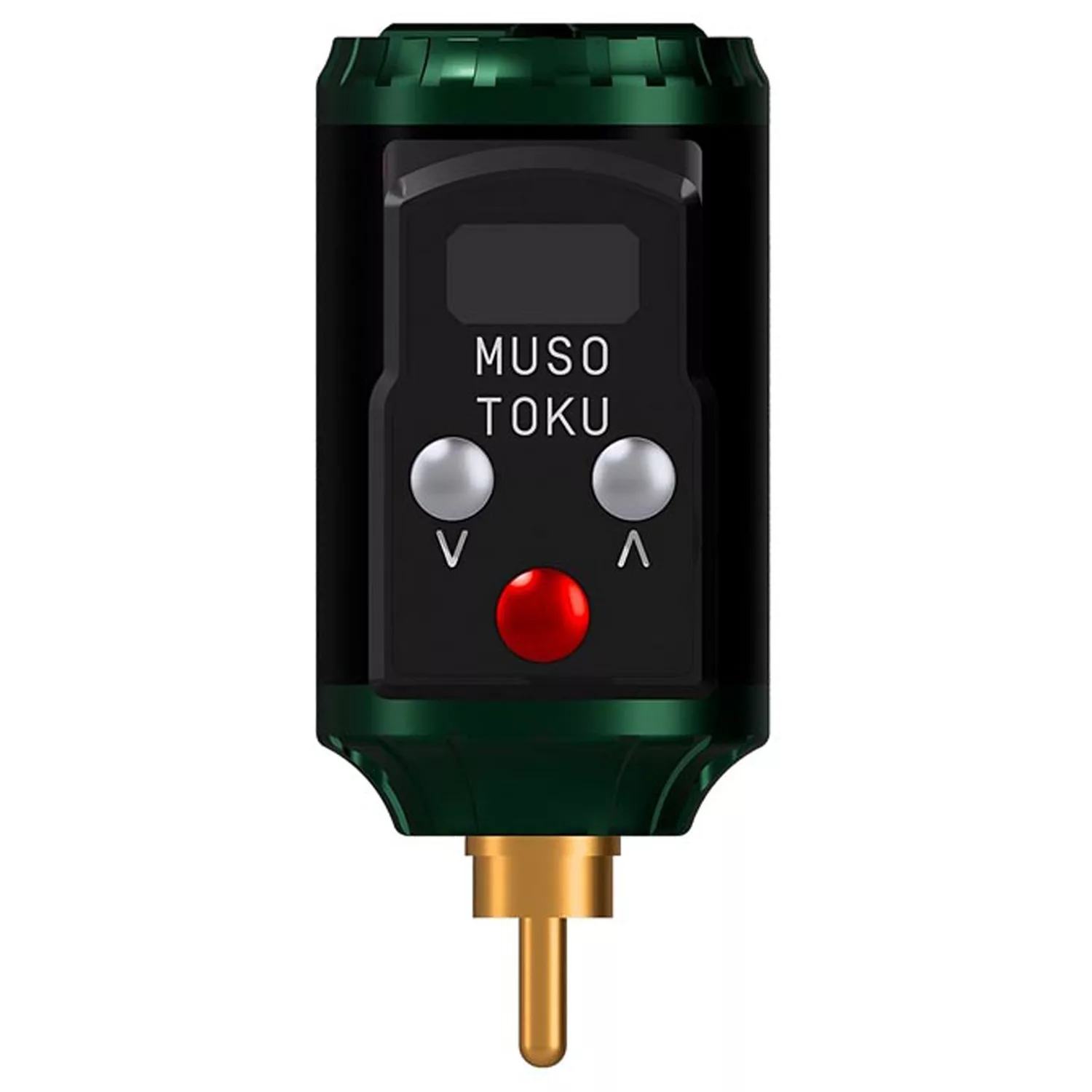Rover R-1 RCA batteria verde con display nero su sfondo bianco