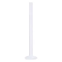 Barra labret in PTFE trasparente con base piatta su sfondo bianco