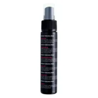 Flacone spray nero con spray per piercing, 60ml, su sfondo bianco