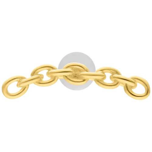 Labret Anchorchain dorato con plattengröße di 5,0 mm su sfondo bianco