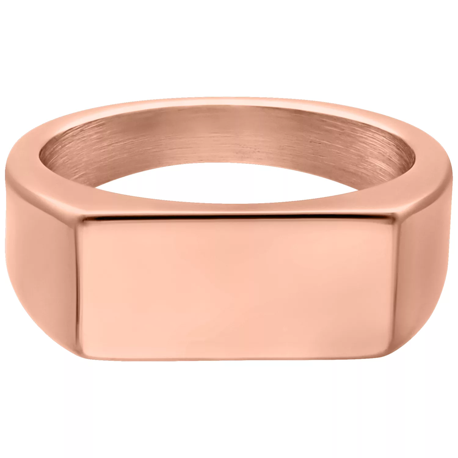 Anello sigillato in oro rosa, 17,0 mm, su sfondo bianco