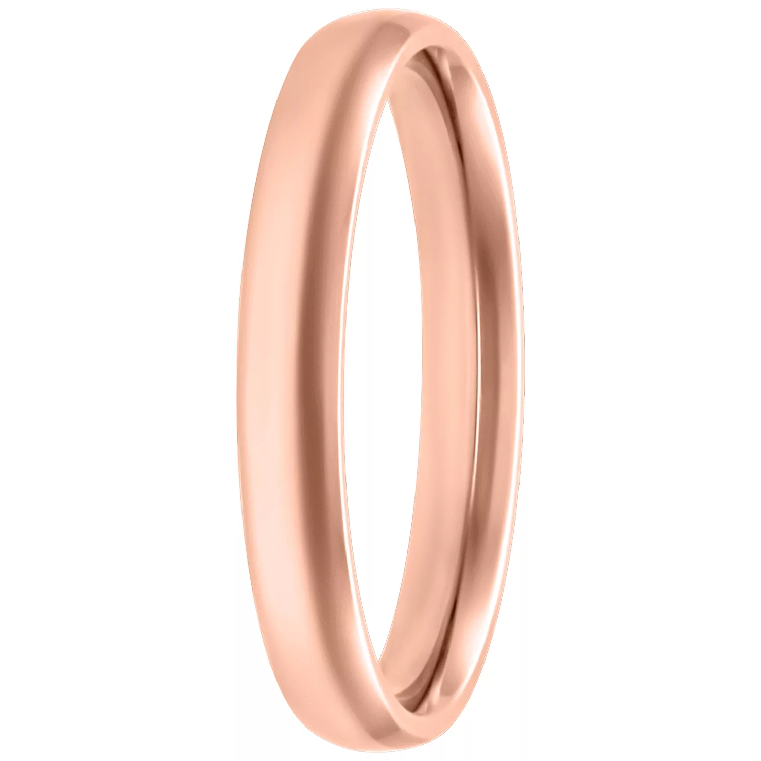 Anello Basic in oro rosa in acciaio chirurgico 316L, misura 17,0 mm