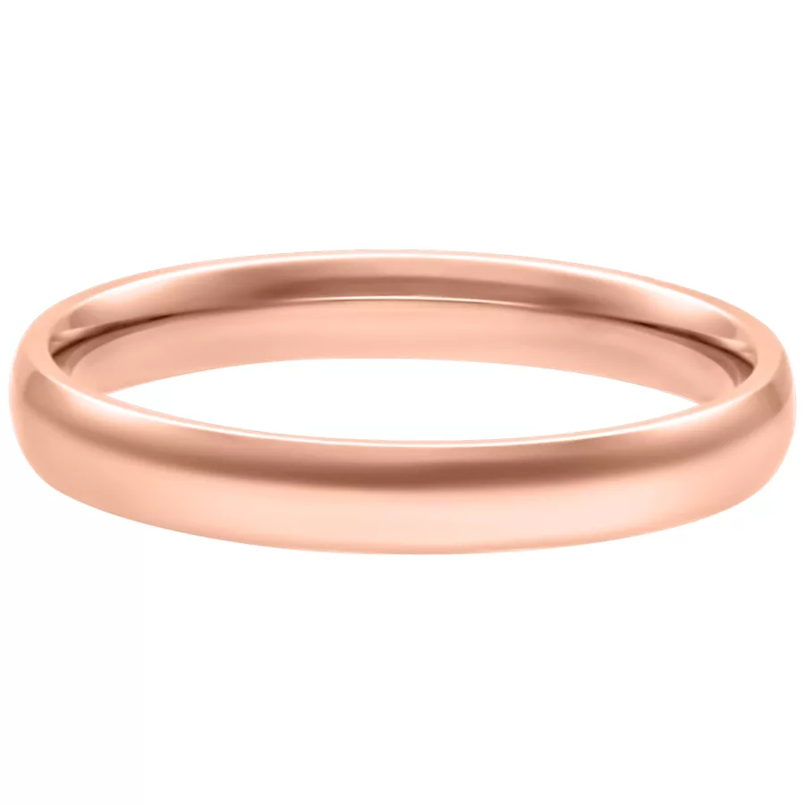 Anello in oro rosa da 17,0 mm su sfondo bianco