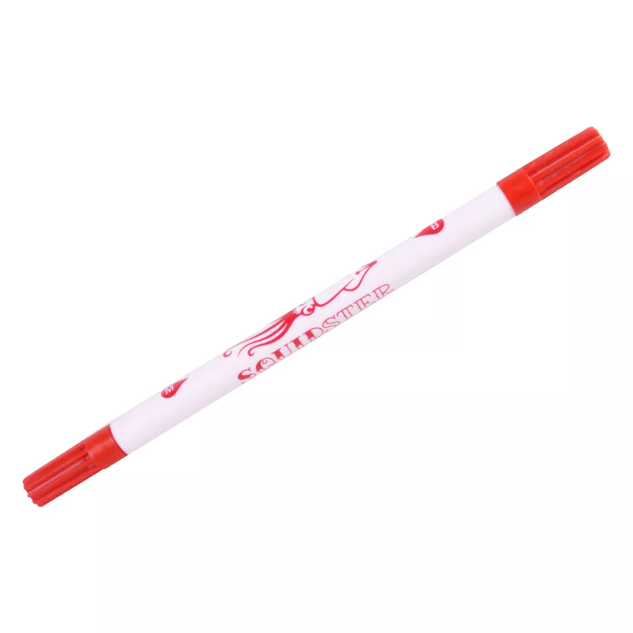Penna Squidster rossa su sfondo bianco, non sterile