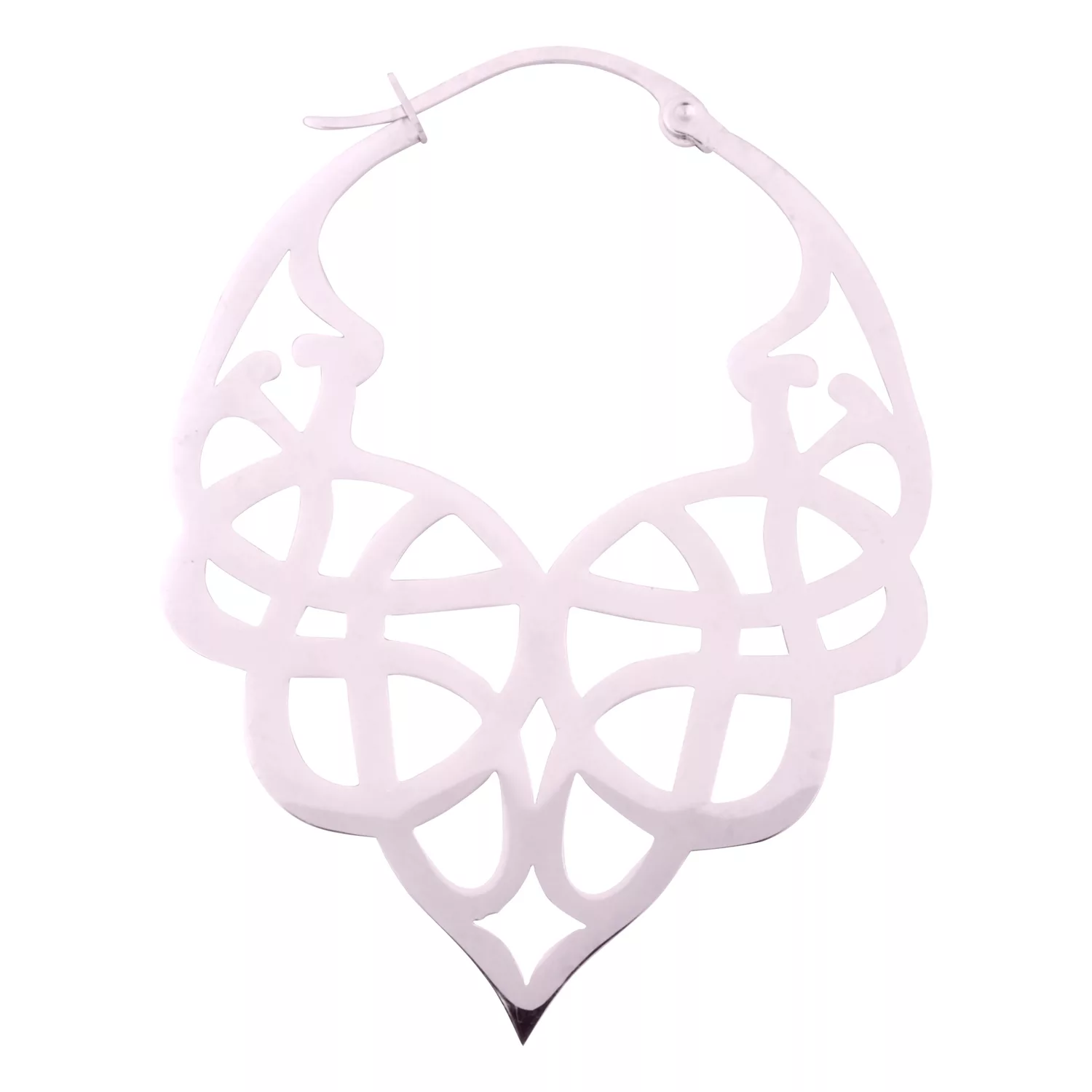 Orecchini Celtic Tribal in acciaio inossidabile su sfondo bianco