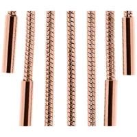 Orecchini Snakechain Hoops in oro rosa su sfondo bianco