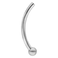 Bananabell in titanio argento con sfera su sfondo bianco