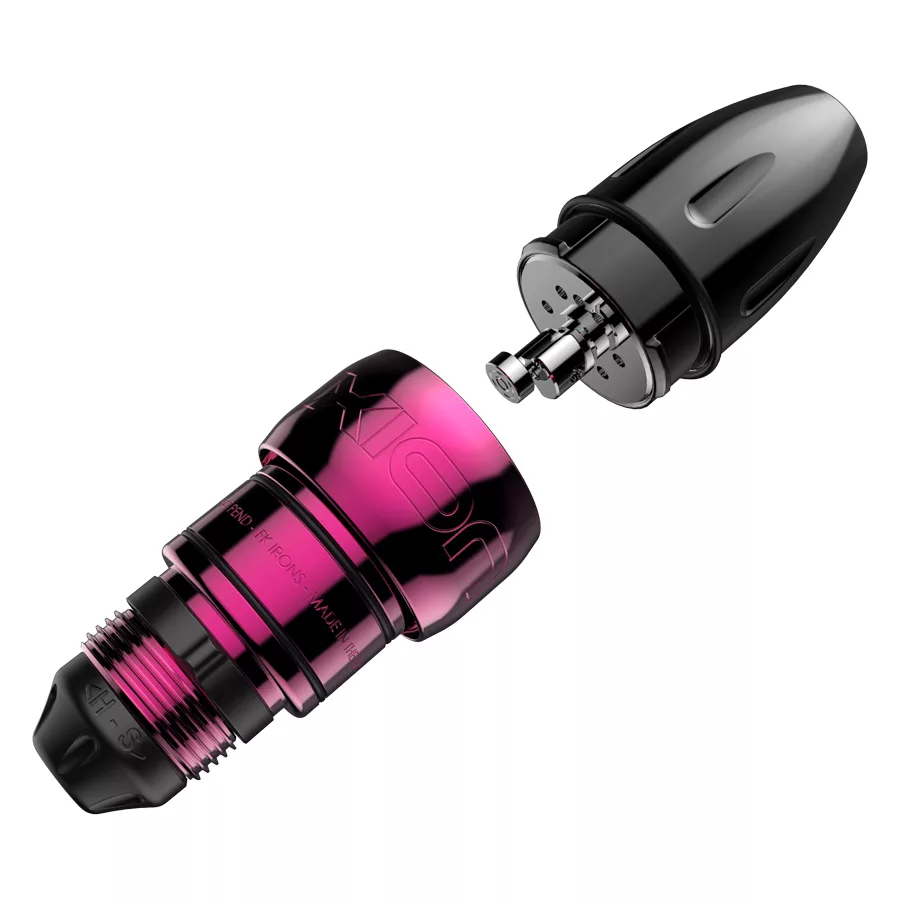 Xion Pen Bubble Gum rosa con dettagli neri su sfondo bianco