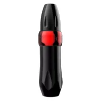 Macchina per tatuaggi Xion nera e rossa su sfondo bianco
