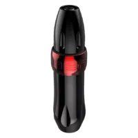 Penna Xion nera e rossa in alluminio su sfondo bianco