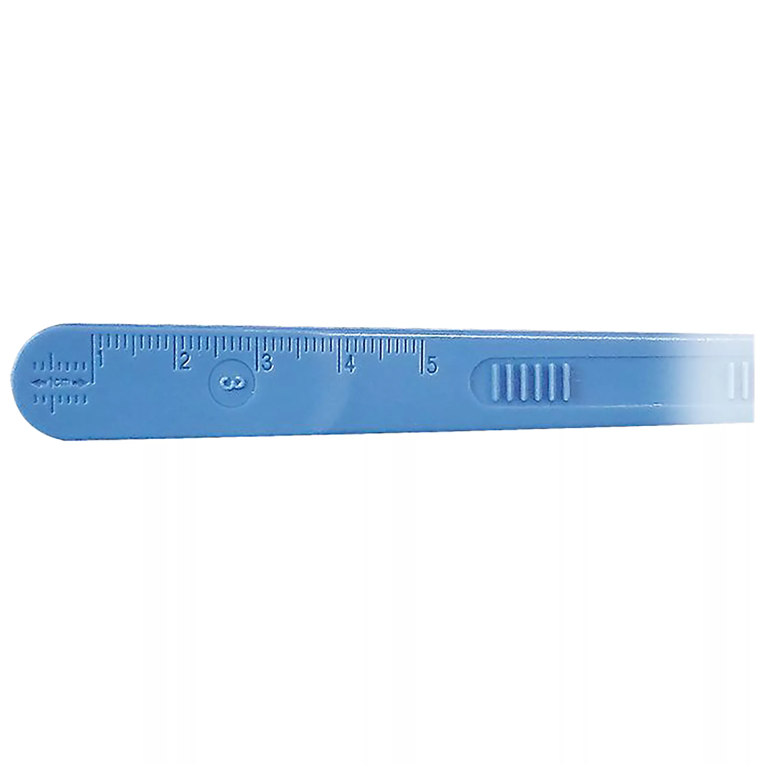 Bisturi monouso sterile blu Fig. 10 su sfondo bianco