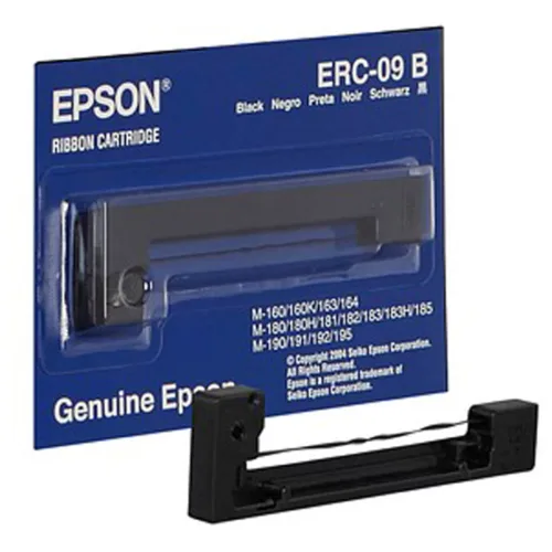 Nastro nero per MELAprint 42 su sfondo blu