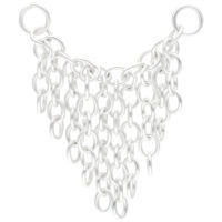 Catena Piercing con Nappa Argento di 20mm su sfondo bianco
