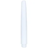 Espansore bianco in PTFE per piercing alle orecchie su sfondo bianco