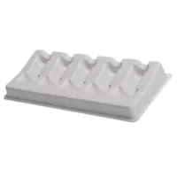 Portacartuccia bianco in plastica, rettangolare con 10 slot