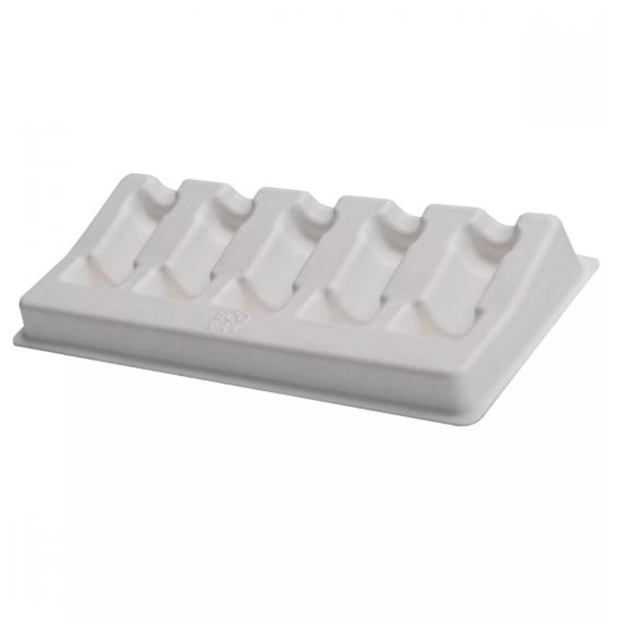 Portacartuccia bianco in plastica, rettangolare con 10 slot