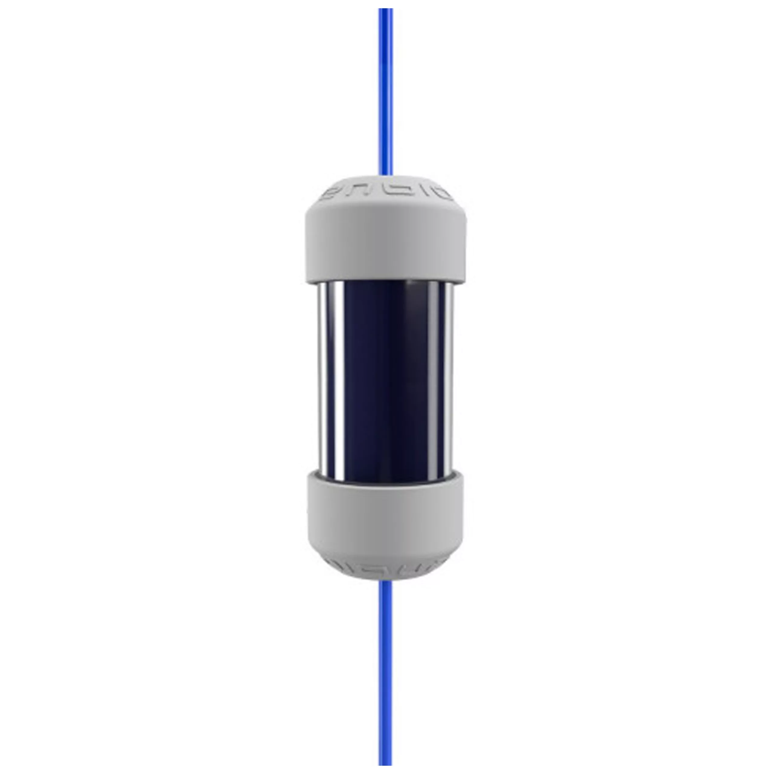 Filtro cilindrico Enbio Magic con involucro bianco e centro blu, su sfondo bianco