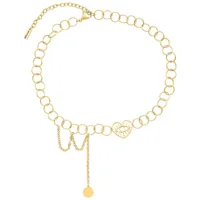 Choker dorato con ciondolo a forma di occhio a cuore su sfondo bianco
