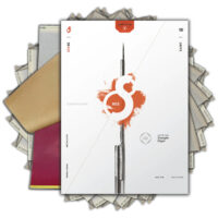 Confezione di RED Carta Stencil per Tatuaggi, bianca con logo rosso, 100 fogli